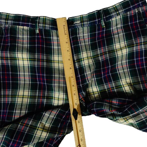 Ralph Lauren Vintage Christmas Golf Plaid Cotton 90s Y2K Old Money Pants 38x30 - Picture 4 of 8